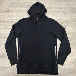 John Elliott Hooded Villain Hoodie Mens 2 Black Riri Zip Made USA Medium Fit